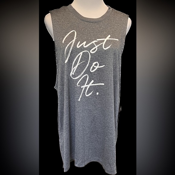 Nike Tops - NWT Nike Womens Just Do It Running Fitness Muscle Tank Gray